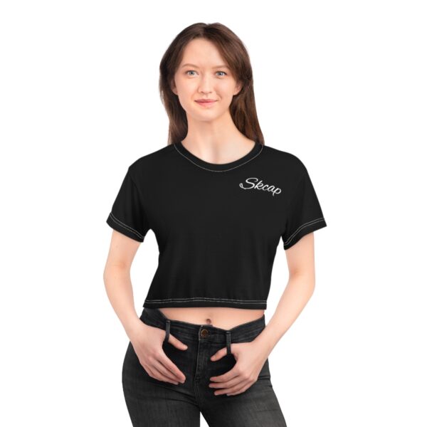 cropped tee shirt,plus size crop tee,short top black